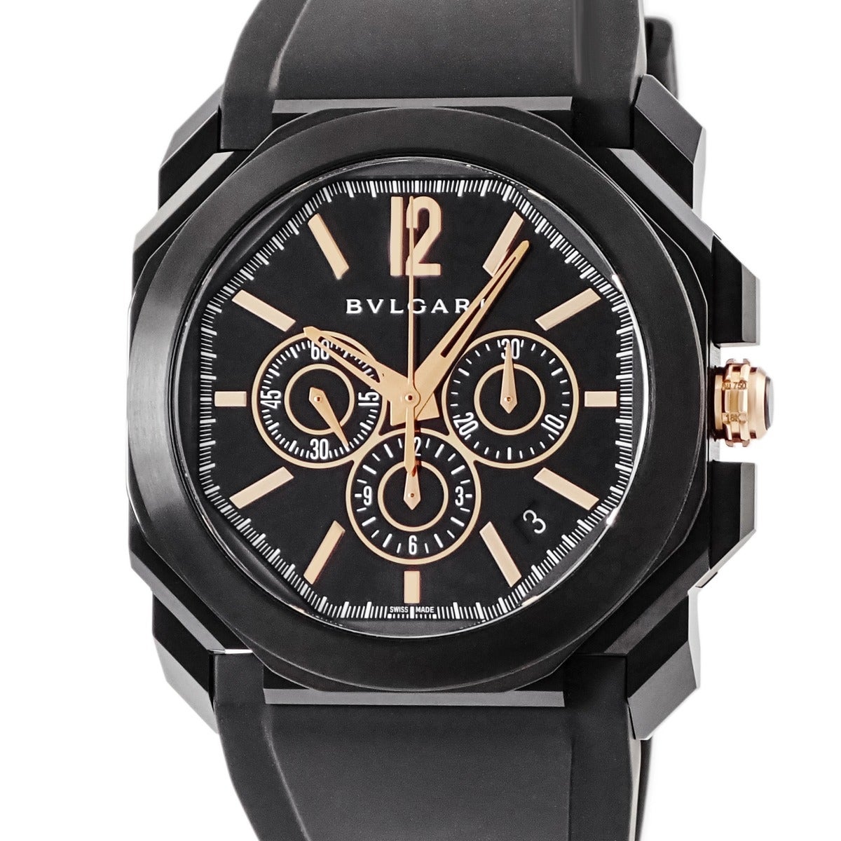 ブルガリ BVLGARI ディアゴノ クロノグラフ DG40SVCH 純正ダイヤ