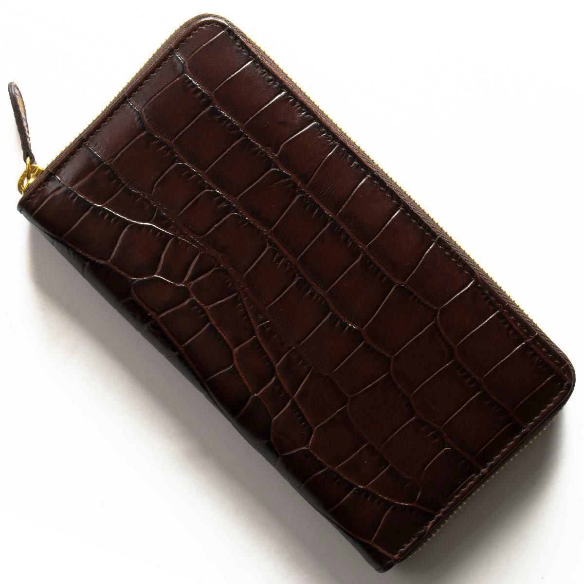 ETTINGER エッティンガー ダークブラウン エッティンガー 長財布 財布 メンズ クロコ マホガニーブラウン 2051EJ