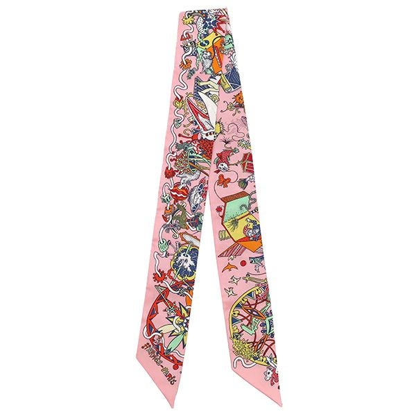 エルメス バレッタ エクリプス GM シルク ブルー 【LA FOLLE PARADE