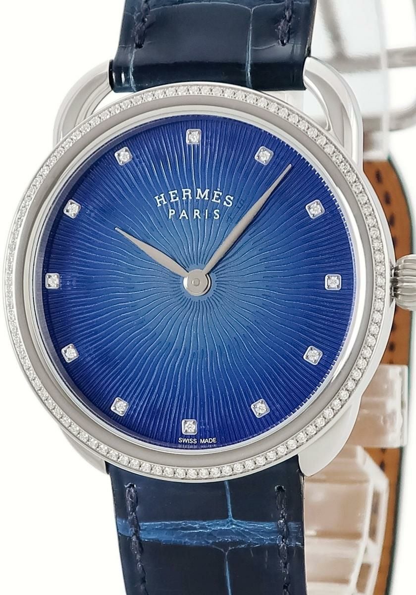 エルメス HERMES アルソー AR5.330 053348WW00 ブルー ラウンド 純正