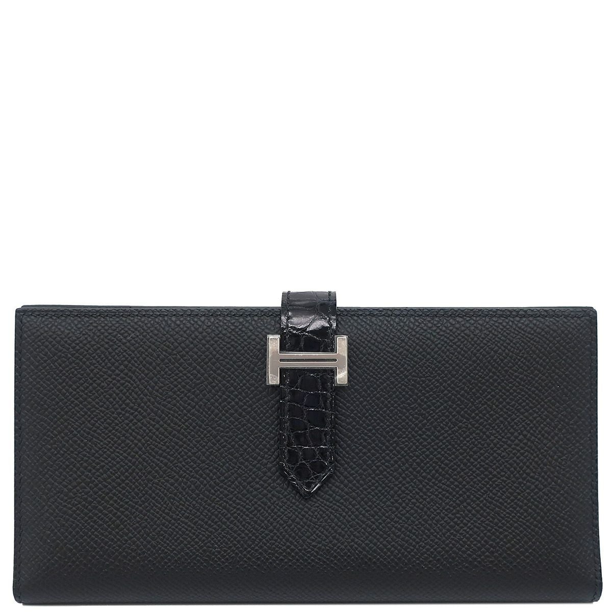 エッティンガー 二つ折り財布 財布 メンズ クロコ エボニーブラック