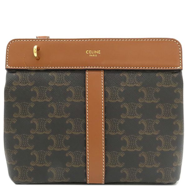 セリーヌ ストール/マフラー レディース 千鳥格子 ブラウン&ブルー