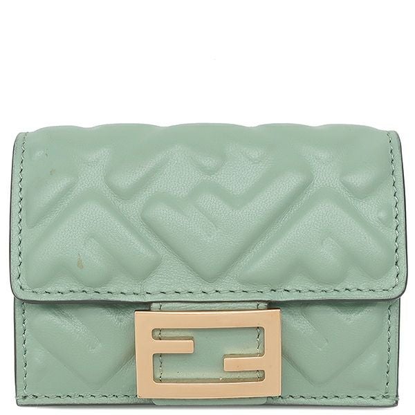 フェンディ 三つ折り財布 財布 レディース FFダイヤモンド ブラック