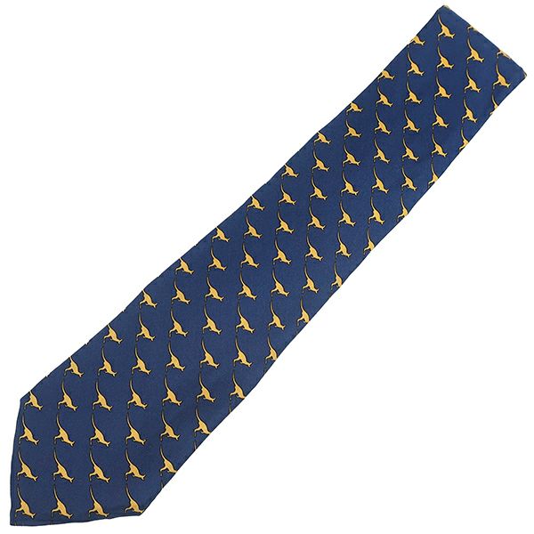 ダンヒル dunhill ネクタイ シルク JFAコラボ 9CM シルク ネイビー