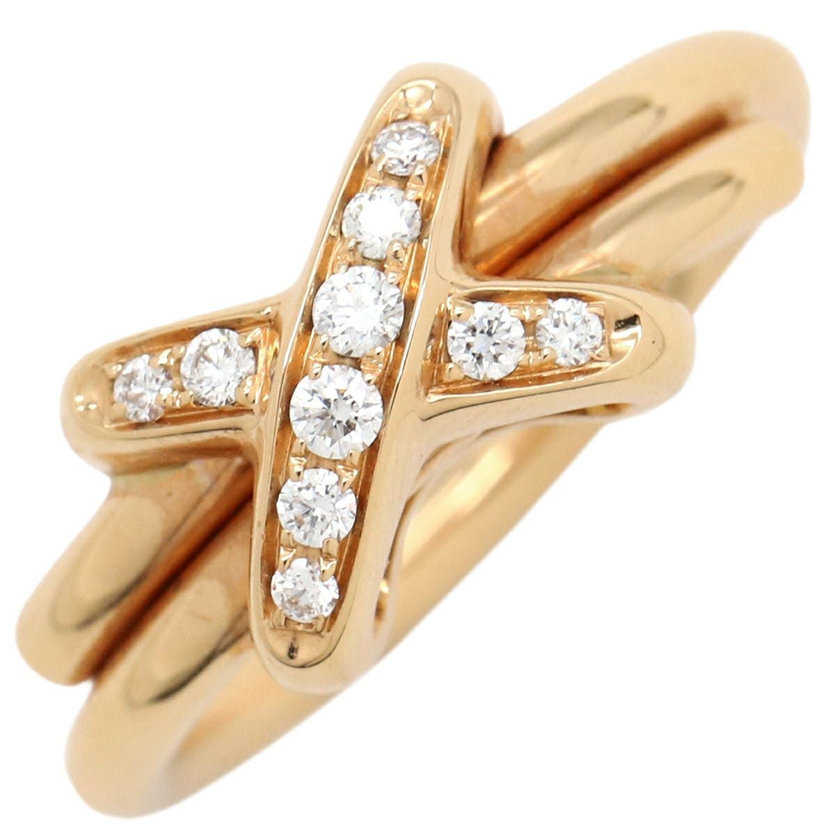 ショーメ CHAUMET リング 指輪 ビー ドゥ ショーメ ダイヤ3石 ピンク