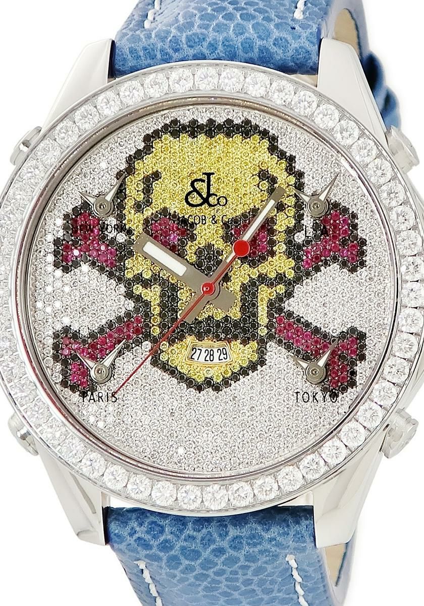 ジェイコブ JACOB&CO 5タイムゾーン スカル リミテッド JC-SKULL 純正