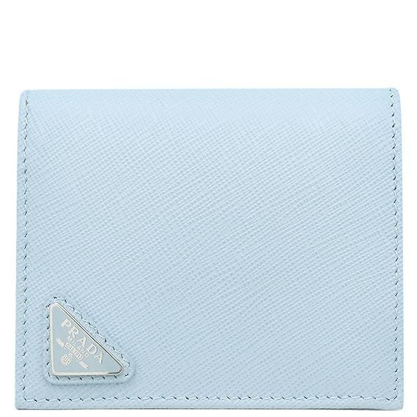 プラダ 二つ折り財布 財布 レディース サフィアーノ メタル ブラック