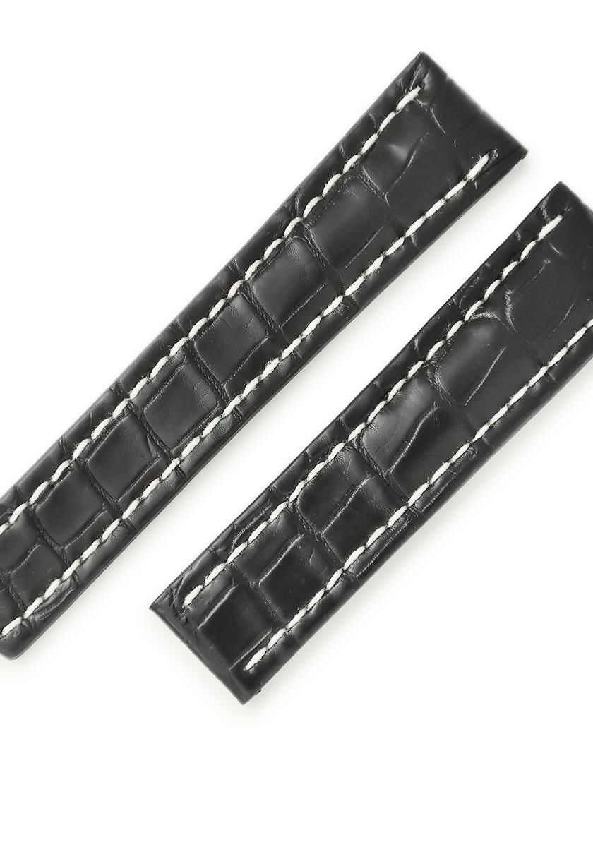 ブレゲ 腕時計パーツ 純正 マリーン用 クロコダイル ブラック 新品同様