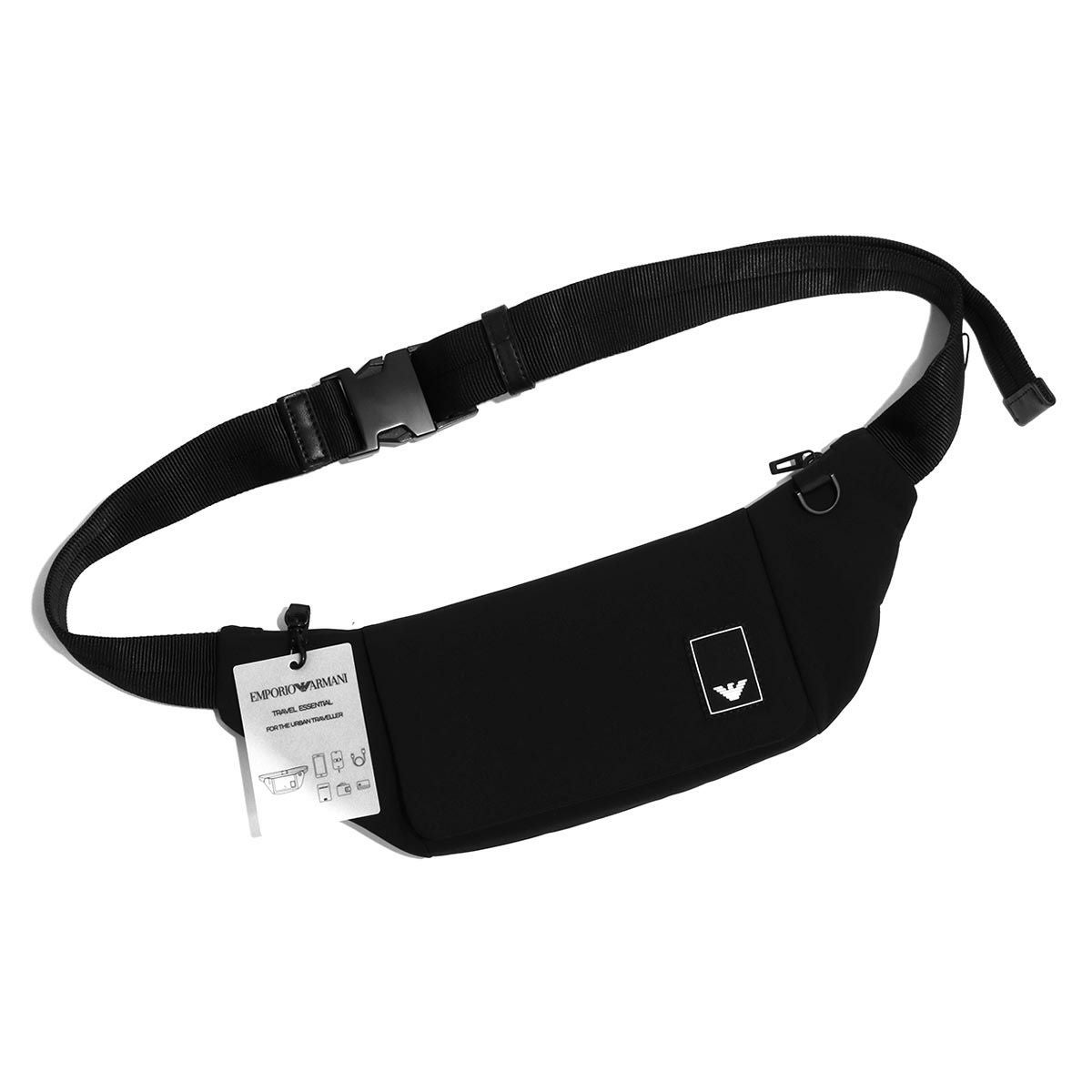 【美品】EMPORIO ARMANI ボディバッグ　ウエストバッグ　黒 ARMANI EXCHANGE ウエストポーチ 「A|X アルマーニ エクスチェンジ