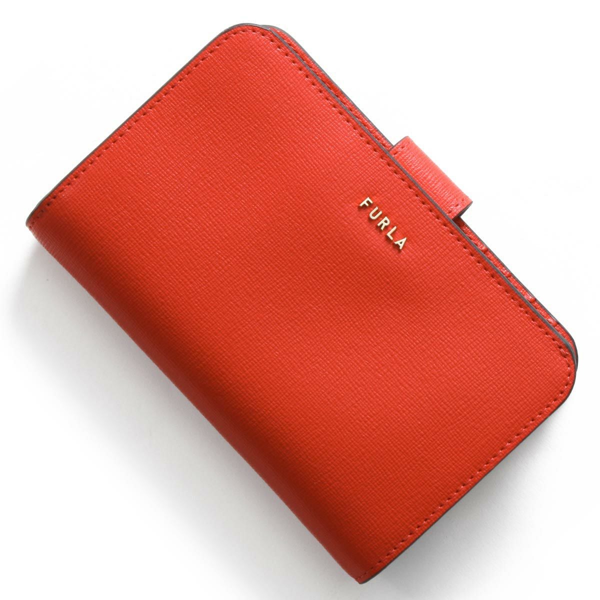 フルラ FURLA 折り財布 バビロン レザー ルビー レッド ほぼ新品 中古・古着通販】FURLA (フルラ) バビロン/二つ折り財布 レッド 未使用