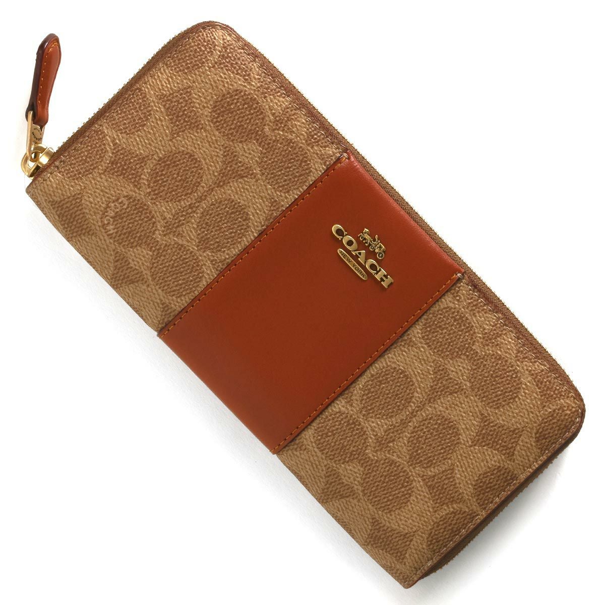 【男女兼用・新品未使用】コーチ長財布ブラウン コーチ COACH コーチ 長財布 レディース COACH Wallet ラウンド