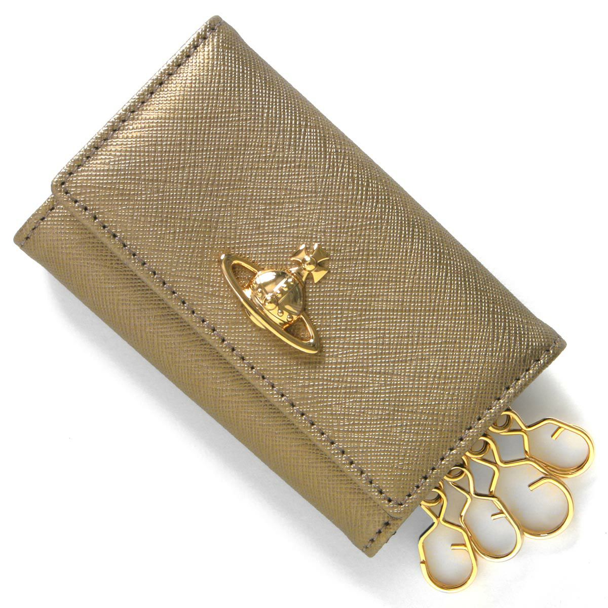 プラダ キーケース レディース サフィアーノ メタル フォーコレッド