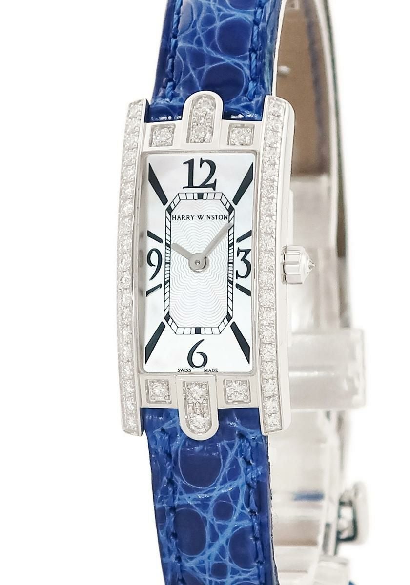 ハリーウィンストン HARRY WINSTON K18WG アヴェニューC ミニ AVCQHM16WW024 アヴェニュー（Avenue） 純正ダイヤ シェル クオーツ 腕時計 K18WG シルバー Harry Winston The Avenue Collection ハリーウィンストン 時計