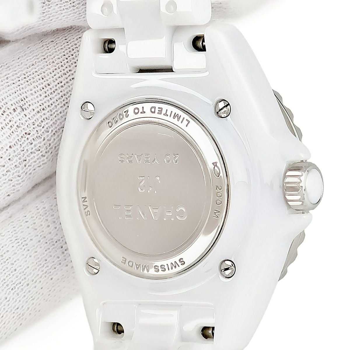 シャネル CHANEL J12 20 H6477 純正ダイヤ 白 20周年記念 限定