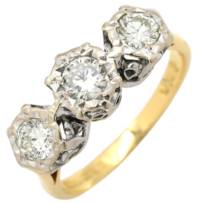 リング 指輪 ダイヤモンド 0.69ct イエローゴールドXホワイトゴールド 