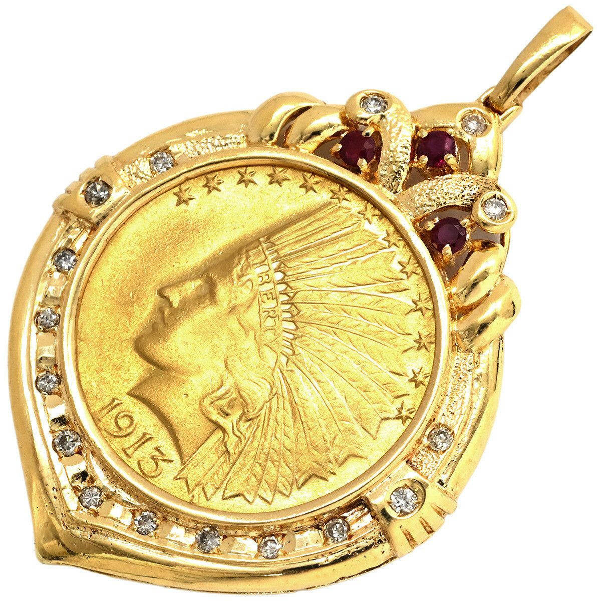 ペンダントトップ コイン 金貨 イエローゴールド 10ドル金貨