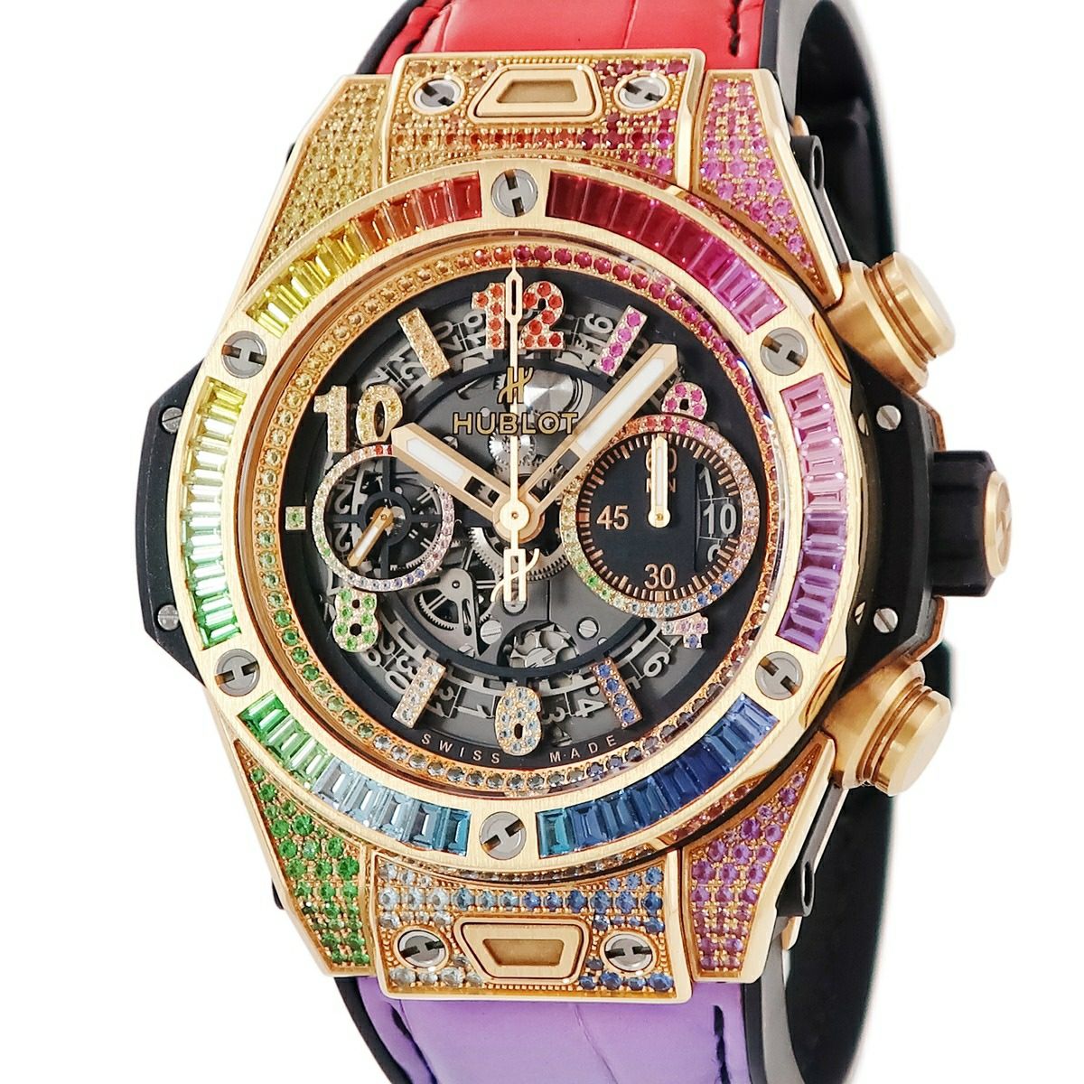 ウブロ HUBLOT ビッグバン ウニコ キングゴールド レインボー 411.OX