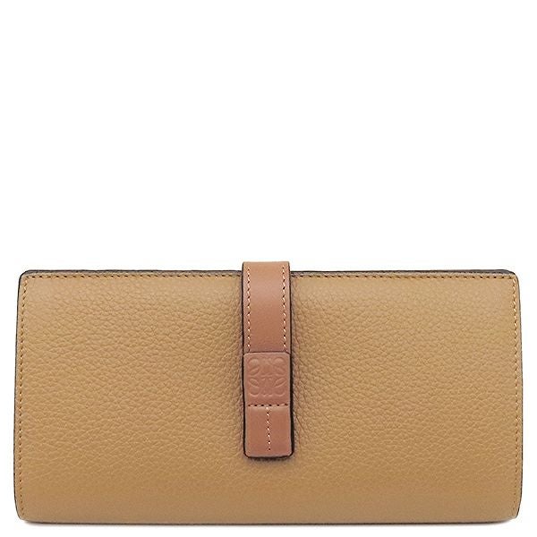セリーヌ CELINE 二つ折り財布 ラージフラップ ウォレット カーフ Pebble ゴールド金具 グレージュ 10B563BEL 【箱】【中古】 セリーヌ CELINE 二つ折り財布 ラージフラップ ウォレット カーフ