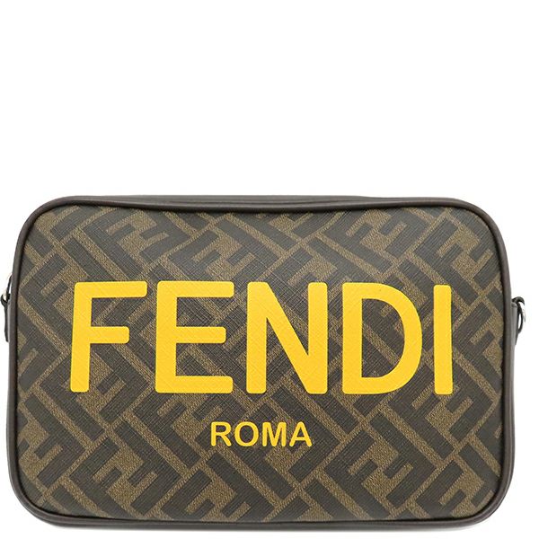フェンディ FENDI ショルダーバッグ ズッカ キャム ショルダーバッグ レザー PVC ブラウン シルバー金具 茶 斜め掛け クロスボディ 7M0286【中古】 フェンディ FENDI ショルダーバッグ ズッカ キャム ショルダーバッグ