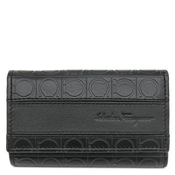 ✨未使用展示品・箱付き✨　Ferragamo キーケース　ガンチーニ　6連　黒色 サルヴァトーレ・フェラガモ Salvatore Ferragamo キーケース