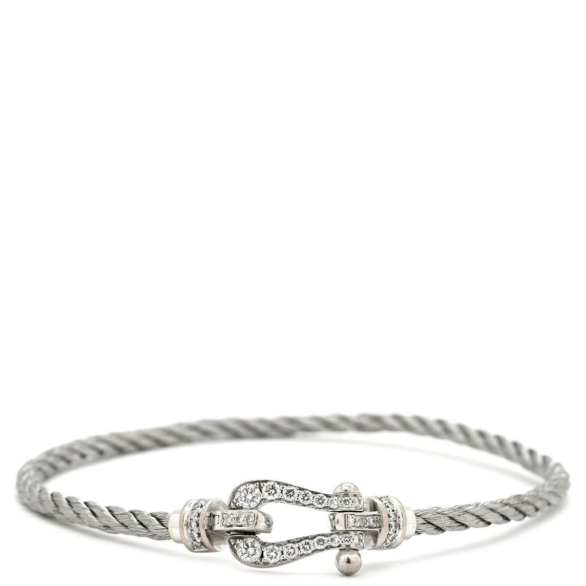 フレッド FRED ブレスレット フォース10 MM ホワイトゴールド×シルバー