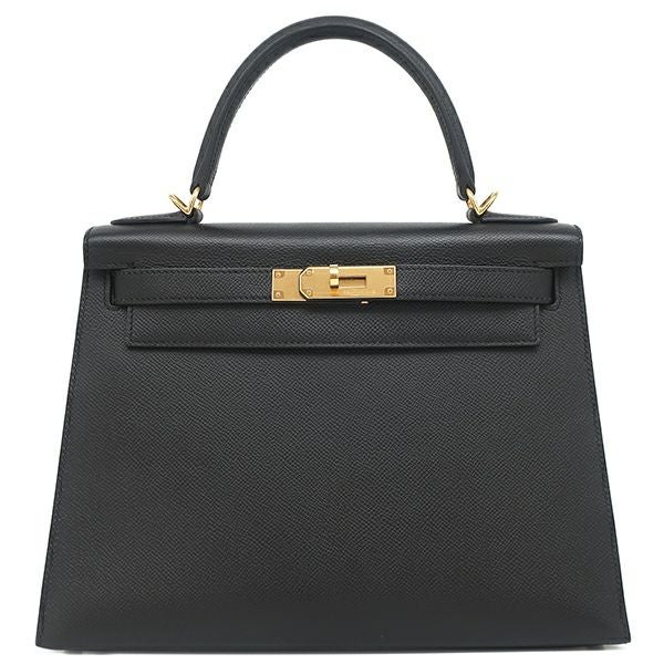 エルメス HERMES 2WAYバッグ ケリーラキ 32 内縫い ボックスカーフ トワルオフィシエ ブラック シルバー金具 黒 ショルダー ハンドバッグ 希少 □L 【保存袋】【中古】 エルメス HERMES 2WAYバッグ ケリーラキ 32 内縫い ボックスカーフ
