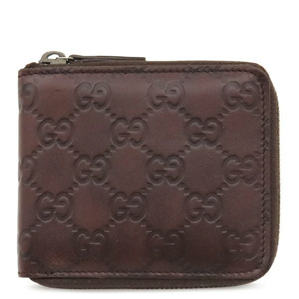 グッチ GUCCI 二つ折り財布 ズゥミ ミニ チェーンウォレット レザー