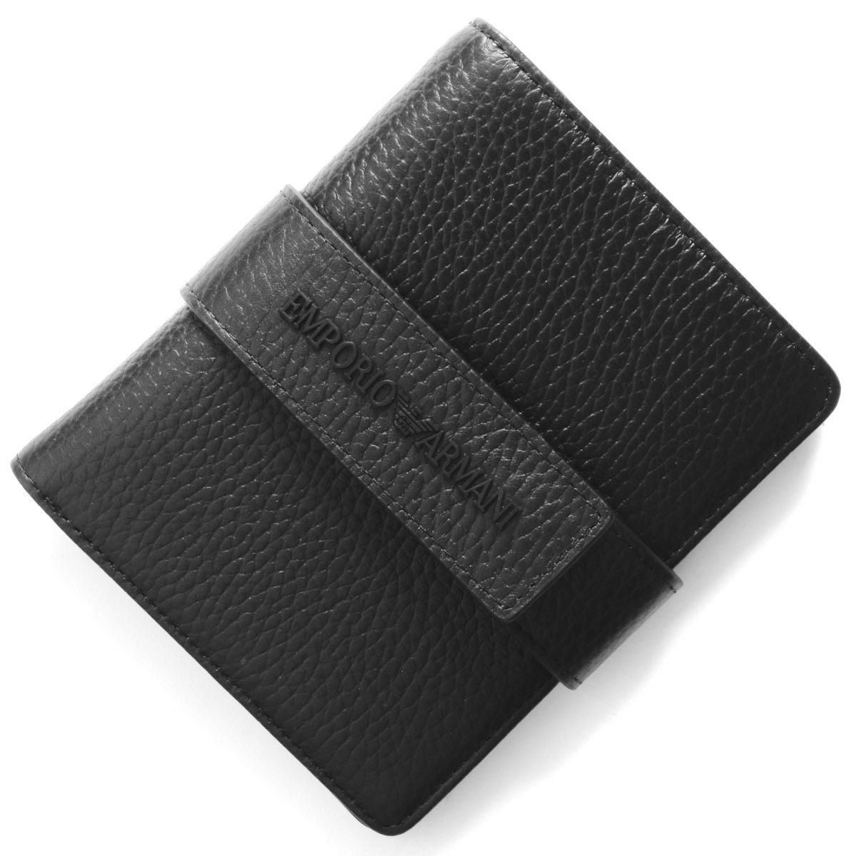 エンポリオアルマーニ 二つ折り財布 財布 メンズ イーグル ブラック