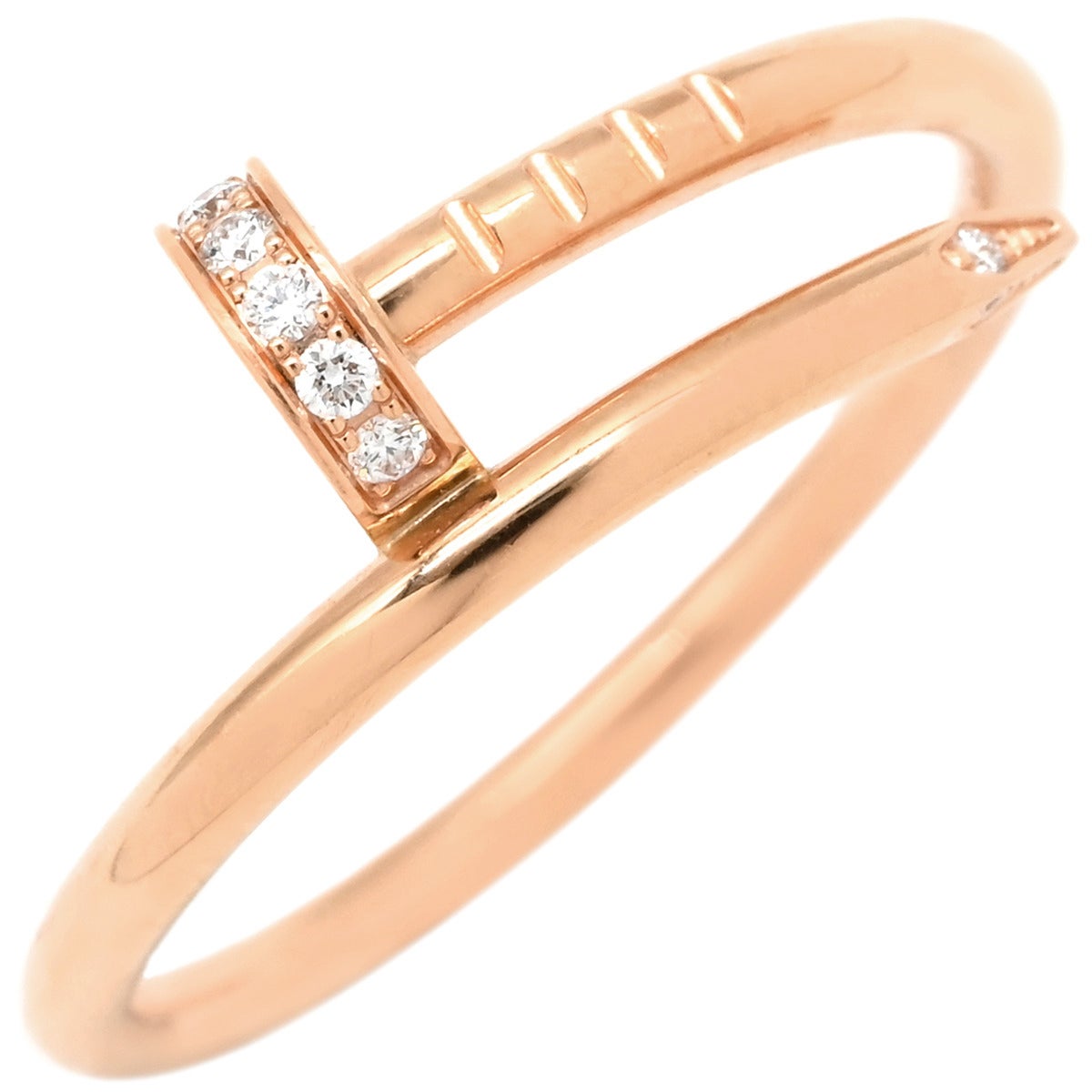 カルティエ Cartier リング 指輪 ジュストアンクル SM ダイヤ ピンク