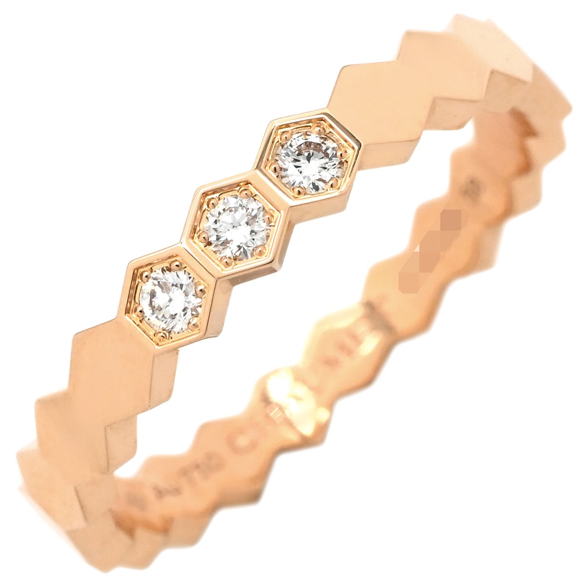ショーメ CHAUMET リング 指輪 ビー ドゥ ショーメ ダイヤ3石 ピンク