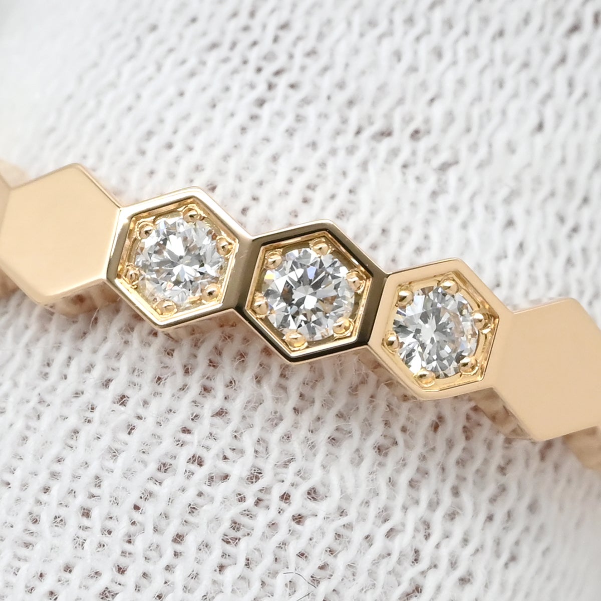 ショーメ CHAUMET リング 指輪 ビー ドゥ ショーメ ダイヤ3石 ピンク