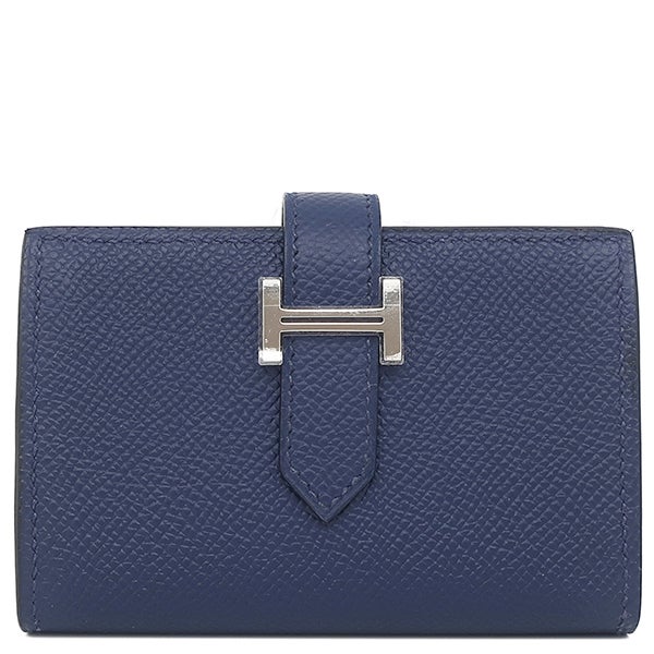 エルメス HERMES ベルト ケリー ジーン 18 デニム ヴォーエプソン メタル ブルーインディゴ×ホワイト×ブルーネイビー シルバー金具 デニム 紺 ターンロック金具 スライド調節 W刻印(2024年製) 【箱】【中古】 エルメス HERMES ベルト ケリー ジーン 18 デニム ヴォーエプソン