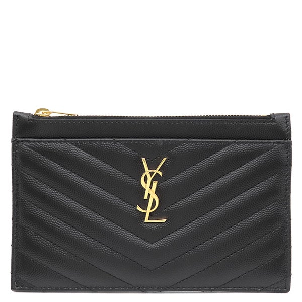 サンローラン SAINT LAURENT ショルダーバッグ フォン フォルダー カーフ ブラック ゴールド金具 モノグラム カサンドラ 黒 肩掛け 635095 【箱】【中古】 SAINT LAURENT - 未使用 展示品 サンローラン SAINT LAURENT