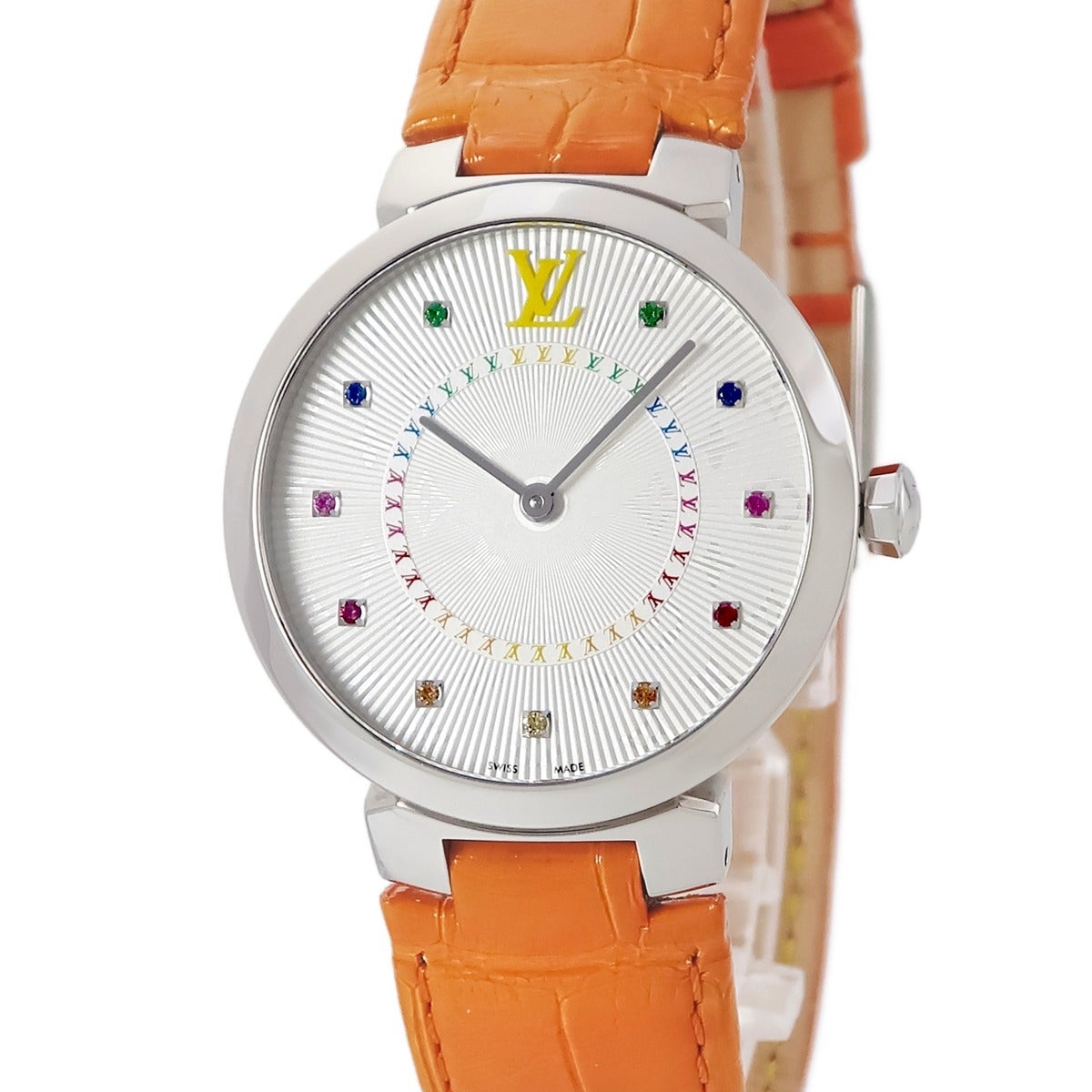 ルイヴィトン LOUIS VUITTON タンブール スリム MM レインボー QA159Z