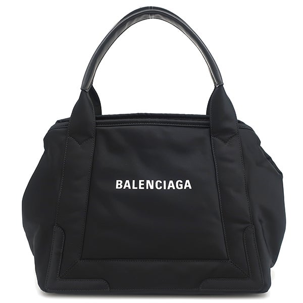 バレンシアガ BALENCIAGA トートバッグ NAVY CABAS S ナイロン カーフ