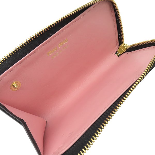 ミュウミュウ MIU MIU キーケース リボン付き キーケース カーフ