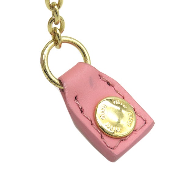 ミュウミュウ MIU MIU キーケース リボン付き キーケース カーフ
