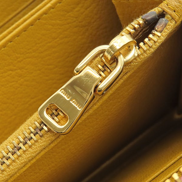 ミュウミュウ MIU MIU 長財布 リボン付き ラウンドファスナー