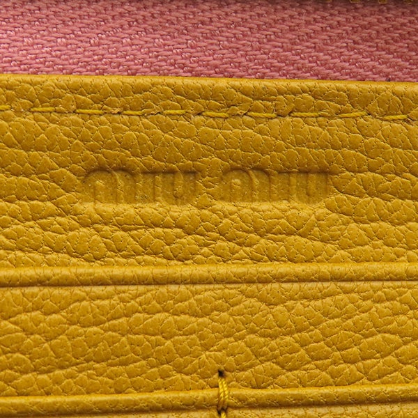 ミュウミュウ MIU MIU 長財布 リボン付き ラウンドファスナー