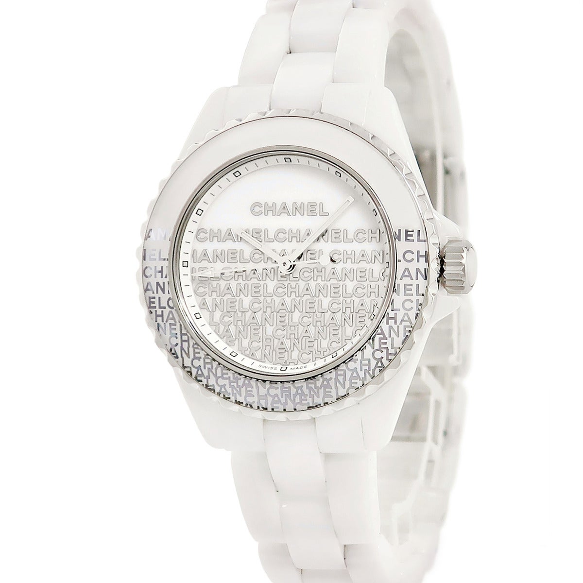 シャネル CHANEL J12 クロノグラフ H2161 K18PG×白セラミック コンビ