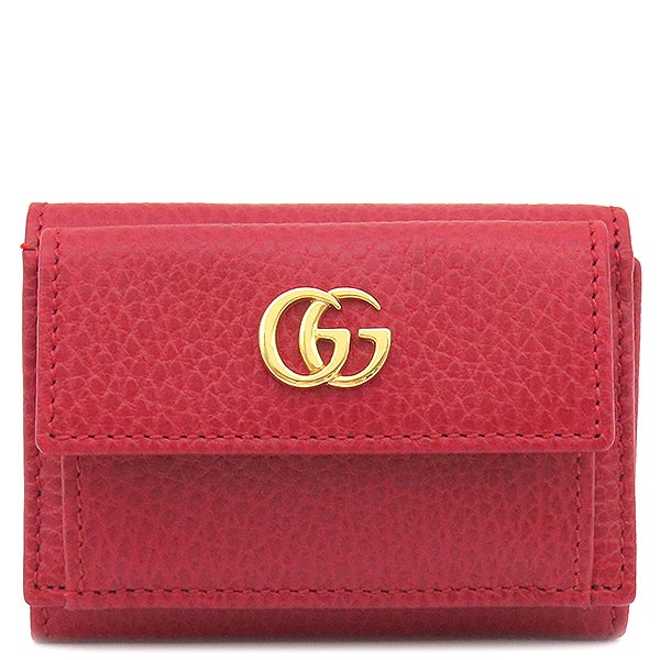 【極美品】GUCCI グッチ GG マーモント 三つ折り財布 GUCCI（グッチ） 三つ折り財布 レディース GGマーモント ブラック
