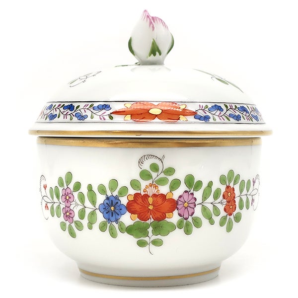 マイセン MEISSEN 食器 インドの華 シュガーポット 陶磁器 ホワイト