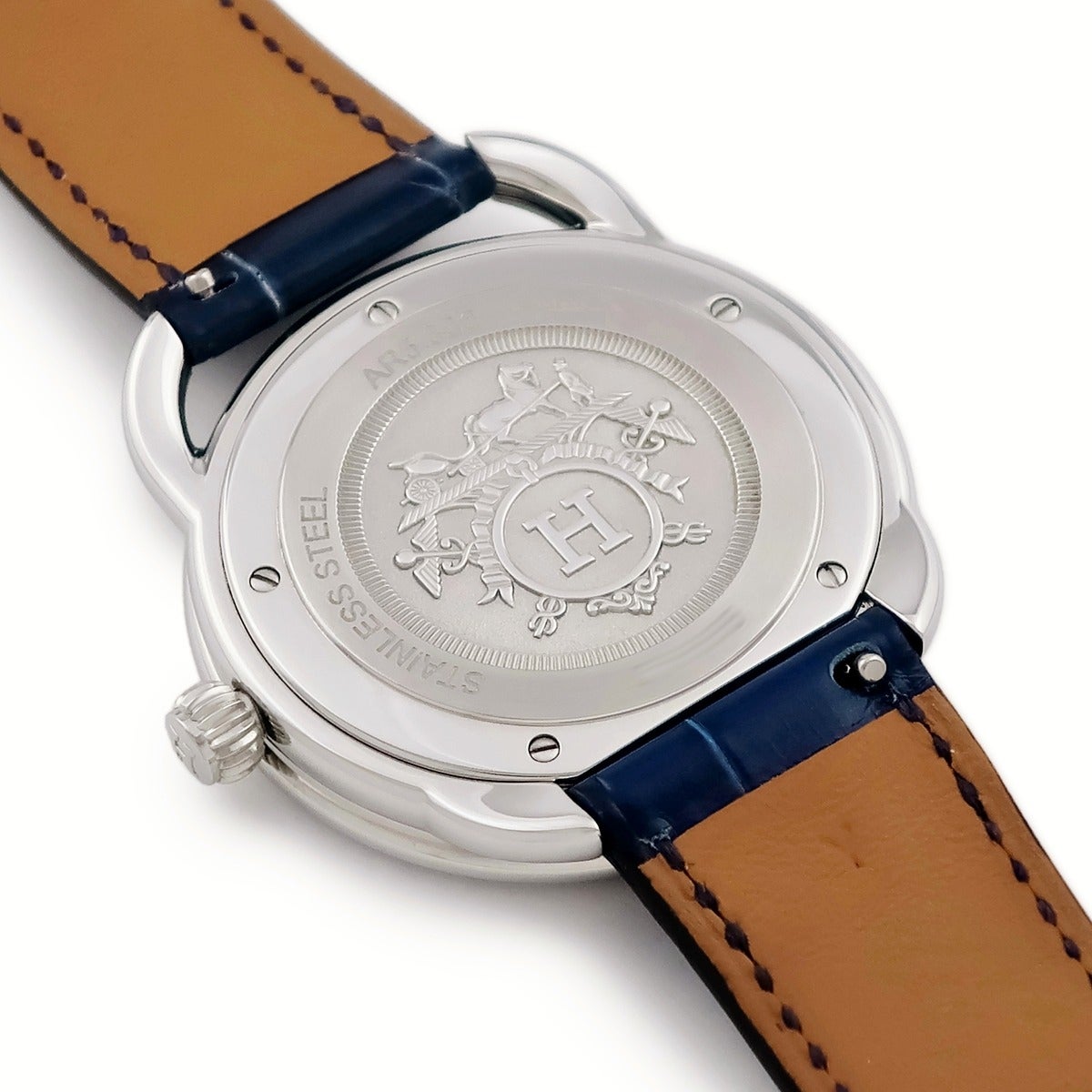 エルメス HERMES アルソー AR5.330 053348WW00 ブルー ラウンド 純正