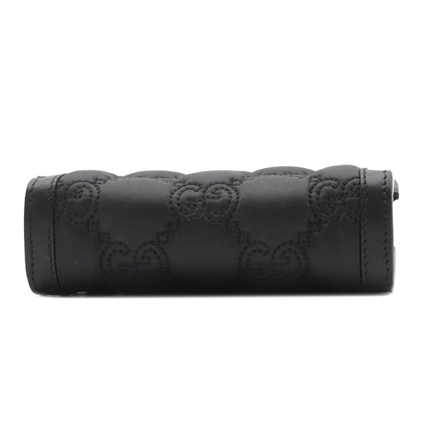 グッチ GUCCI 2WAYバッグ GGマトラッセ トップハンドル レザー ナイロン ブラック シルバー金具 黒 723776 【箱】【中古】 グッチ GUCCI 2WAYバッグ GGマトラッセ トップハンドル レザー