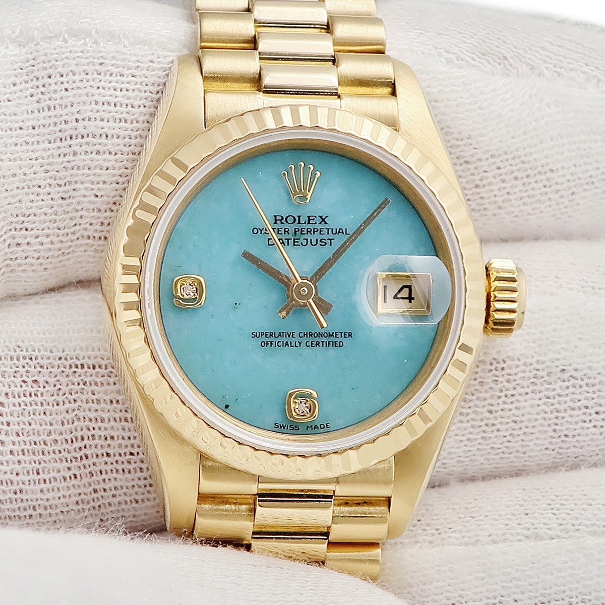 ロレックス ROLEX デイトジャスト 69178BR N番 K18YG無垢 純正ダイヤ
