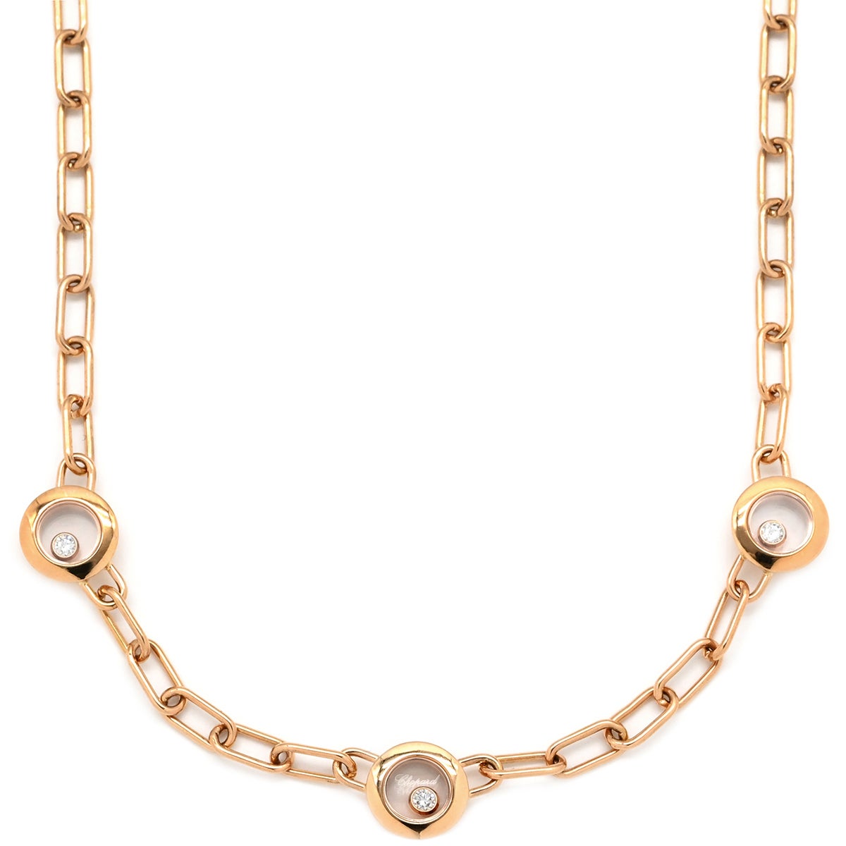 ショパール CHOPARD ネックレス ハッピーダイヤモンド アイコン ローズ