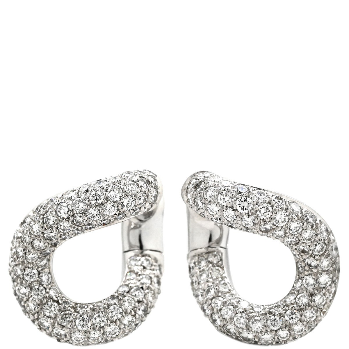 ポメラート Pomellato ピアス ダイヤモンド フープピアス ホワイト
