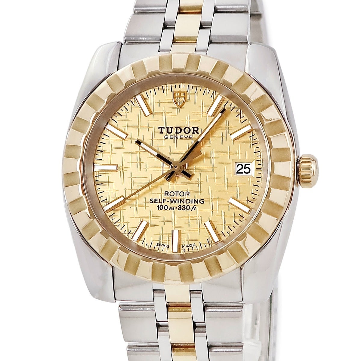 チュードル TUDOR クラシック デイト 38 21013 J番 K18YG×SS コンビ