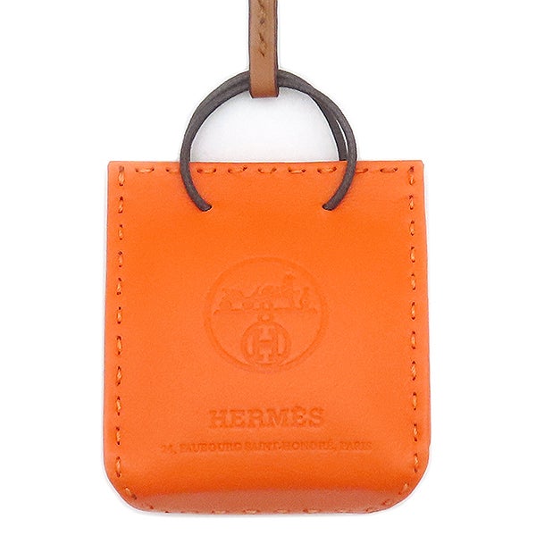 エルメス HERMES バッグチャーム サックオランジュ アニョーミロ