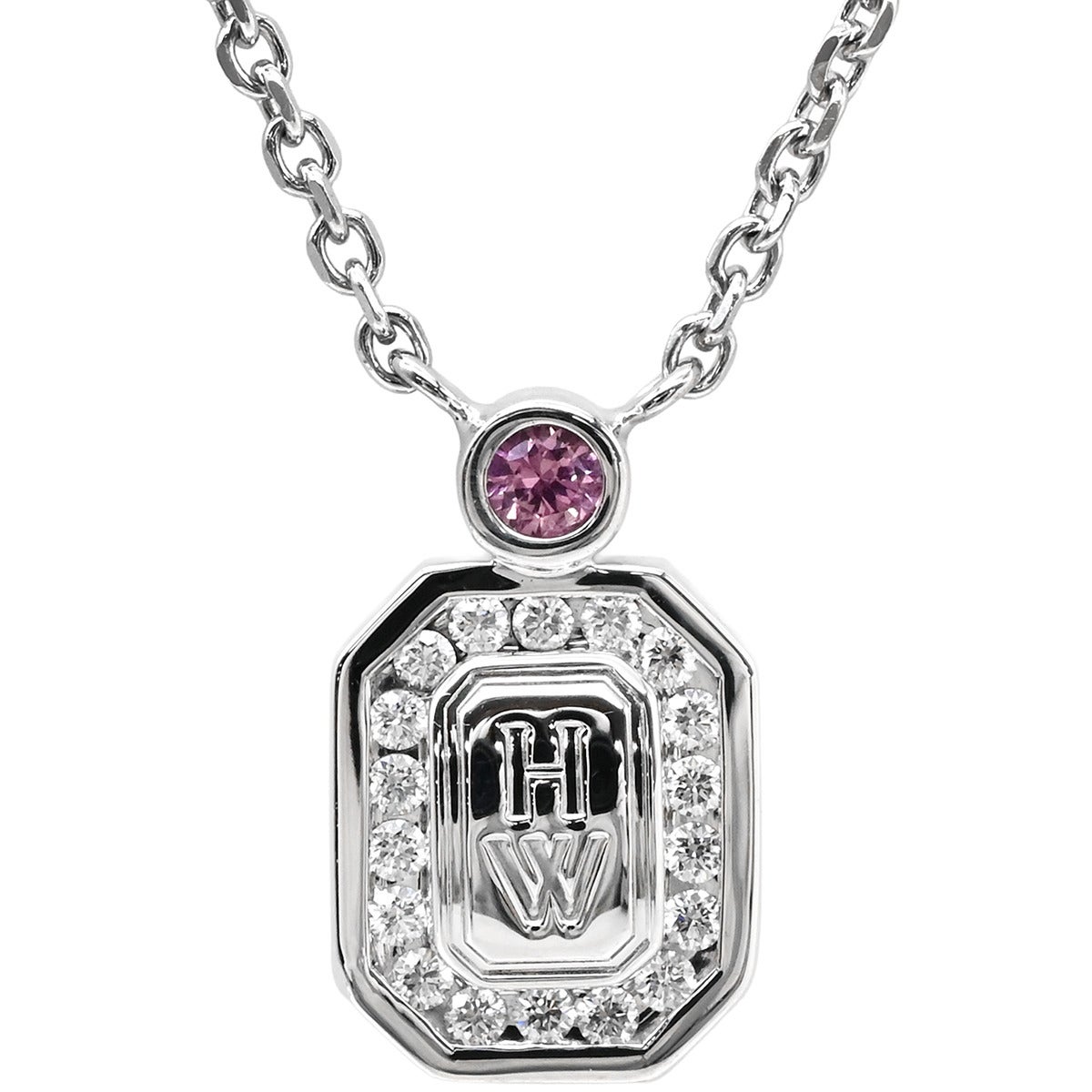 ハリーウィンストン Harry Winston ネックレス HWロゴ ペンダント
